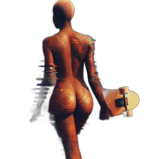 robot, dress, weapon, staff, concept art, 3d render, pixel art, photorealistic transparent PNG cut-out