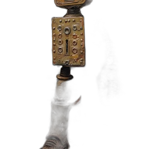 staff, robot, sword, weapon, concept art, 3d render, photorealistic, fantasy art transparent PNG cut-out