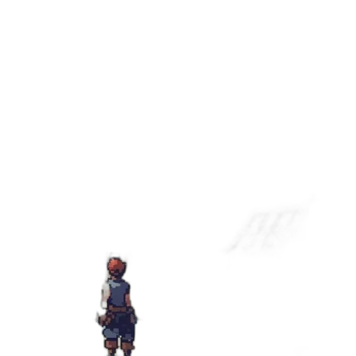 robot, sword, staff, weapon, pixel art, concept art, 3d render, fantasy art transparent PNG cut-out