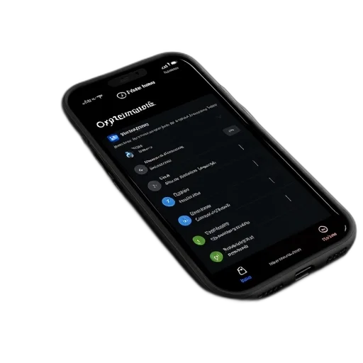 phone, dark, mode, screen transparent PNG cut-out