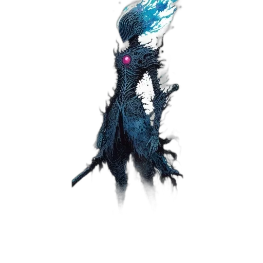 creature, dragon, staff, hair, concept art, fantasy art, pixel art, watercolor transparent PNG cut-out