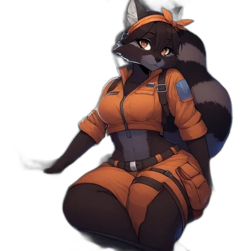 staff, jacket, animal, dress, concept art, fantasy art, cyberpunk, pixel art transparent PNG cut-out