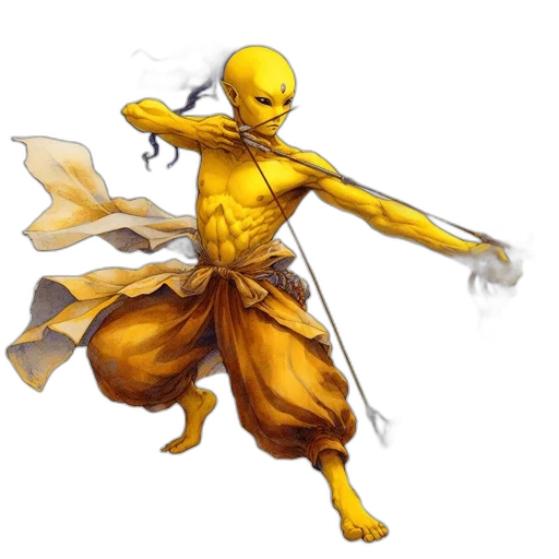 staff, concept art, fantasy art, pixel art, 3d render, golden, intense, figure transparent PNG cut-out