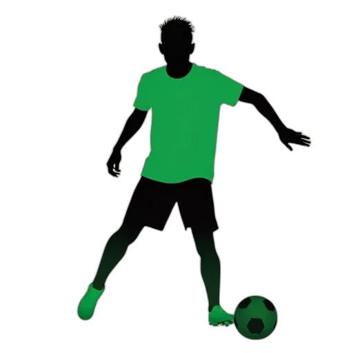 staff, 3d render, photorealistic, pixel art, cartoon, green, silhouette, soccer transparent PNG cut-out