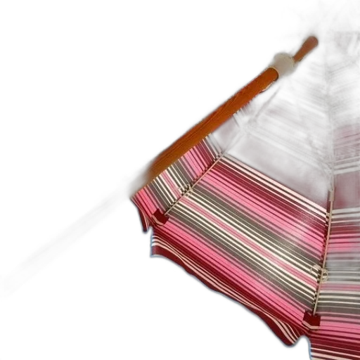 umbrella, weapon, sword, furniture, 3d render, photorealistic, vibrant, striped transparent PNG cut-out