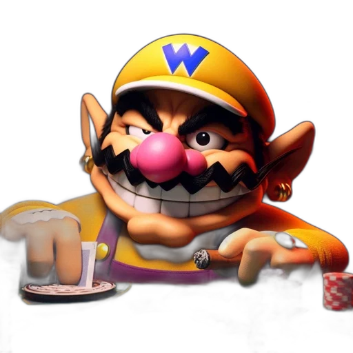 weapon, crown, hat, mask, concept art, 3d render, photorealistic, mario transparent PNG cut-out