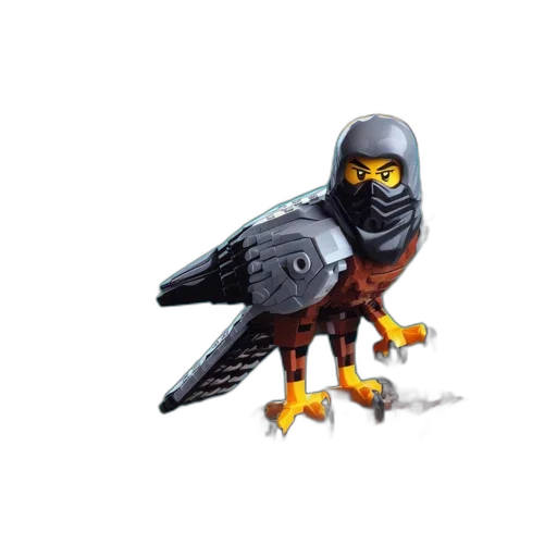 animal, creature, robot, pixel art, concept art, fantasy art, 3d render, box transparent PNG cut-out