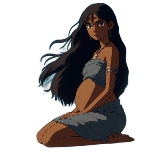 dress, concept art, fantasy art, cartoon, pixel art, earth tones, animated, woman transparent PNG cut-out