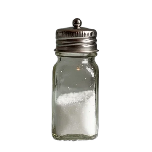 bottle, food, weapon, dress, 3d render, monochrome, salt, shaker transparent PNG cut-out