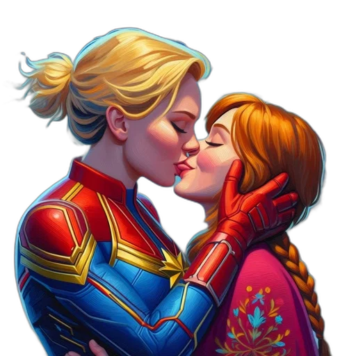 comic book art, concept art, two, animated, characters, one, red, blue transparent PNG cut-out