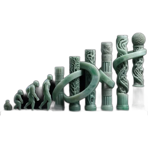furniture, jewelry, 3d render, concept art, greenish-gray, stone, pillars, varying transparent PNG cut-out