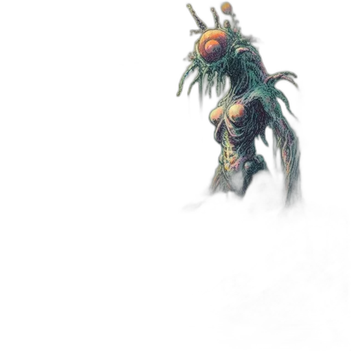 creature, dragon, mask, staff, concept art, fantasy art, 3d render, pixel art transparent PNG cut-out