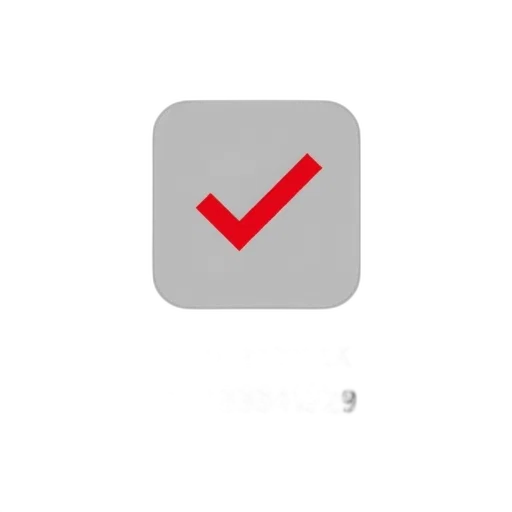 3d render, red, monochrome, checkmark, icon, placed, white, background transparent PNG cut-out