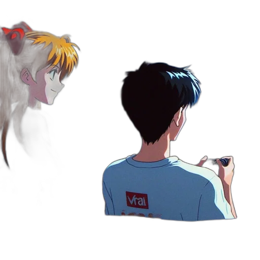hair, creature, weapon, anime, concept art, watercolor, vaporwave, fire transparent PNG cut-out