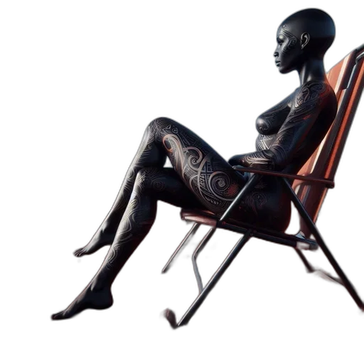 furniture, robot, dress, jewelry, 3d render, concept art, photorealistic, outer space transparent PNG cut-out