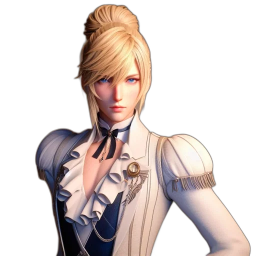 staff, face, dress, jacket, concept art, 3d render, photorealistic, fantasy art transparent PNG cut-out