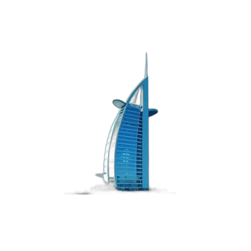 building, 3d render, concept art, photorealistic, pixel art, blue, clear, sky transparent PNG cut-out