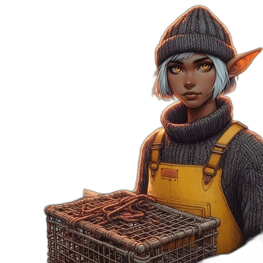 staff, hat, weapon, face, fantasy art, concept art, photorealistic, 3d render transparent PNG cut-out