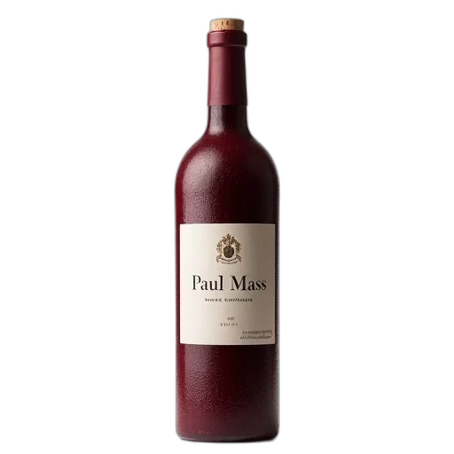 bottle, red, wine, cork, label, featuring, name, paul transparent PNG cut-out