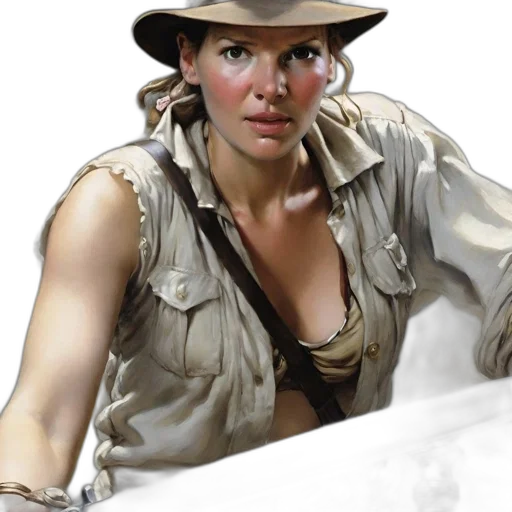 hat, staff, face, jewelry, concept art, photorealistic, comic book art, fantasy art transparent PNG cut-out