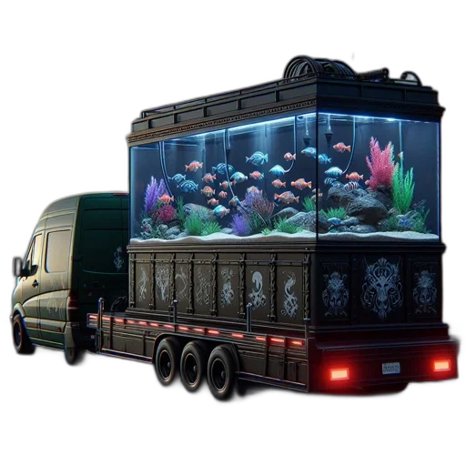 animal, 3d render, concept art, photorealistic, fantasy art, underwater, unusual, sight transparent PNG cut-out