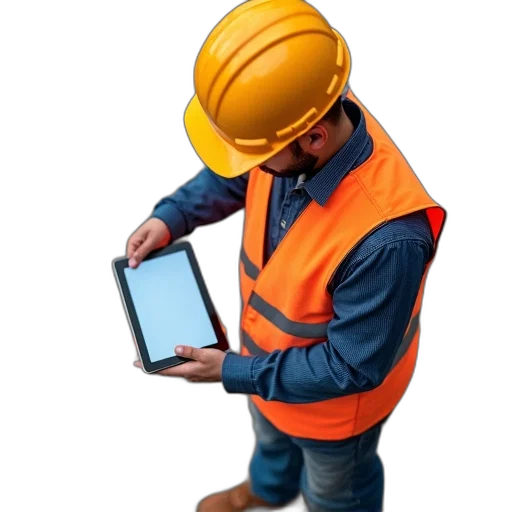 staff, robot, jacket, furniture, construction, worker, hard, hat transparent PNG cut-out