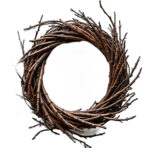 hair, crown, jewelry, staff, 3d render, photorealistic, earth tones, branch transparent PNG cut-out