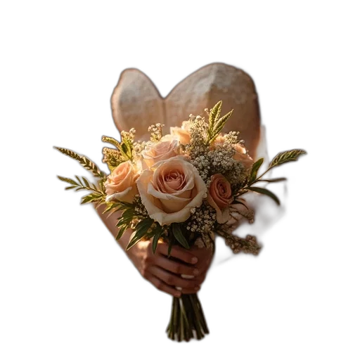 flower, jewelry, crown, staff, 3d render, photorealistic, earth tones, wedding transparent PNG cut-out
