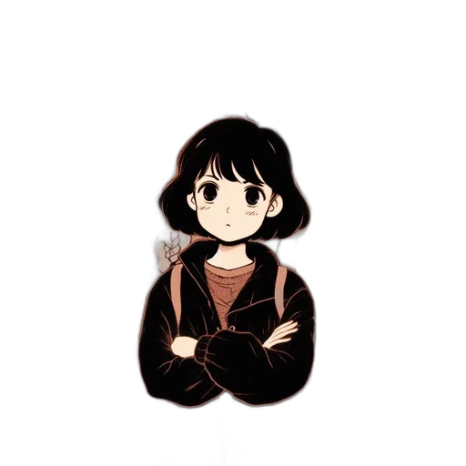 jacket, staff, jewelry, face, pixel art, anime, cartoon, concept art transparent PNG cut-out