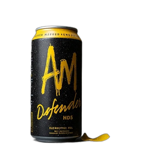 bottle, black, yellow, can, defender, hd5 transparent PNG cut-out