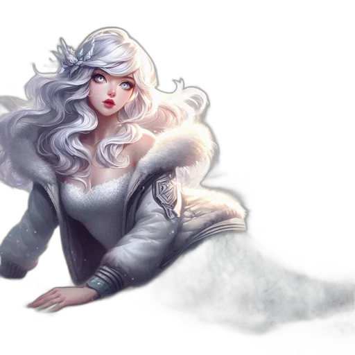 dress, fantasy art, watercolor, concept art, comic book art, snow, fire, fog transparent PNG cut-out