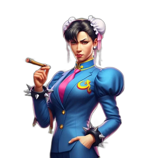 staff, weapon, jacket, face, concept art, pixel art, fantasy art, comic book art transparent PNG cut-out