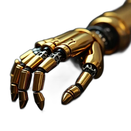 robot, weapon, jewelry, staff, 3d render, cyberpunk, concept art, photorealistic transparent PNG cut-out