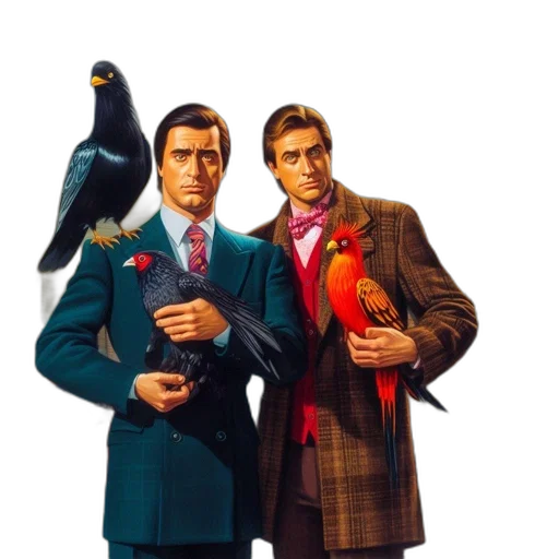 jacket, animal, concept art, comic book art, pixel art, photorealistic, red, two transparent PNG cut-out