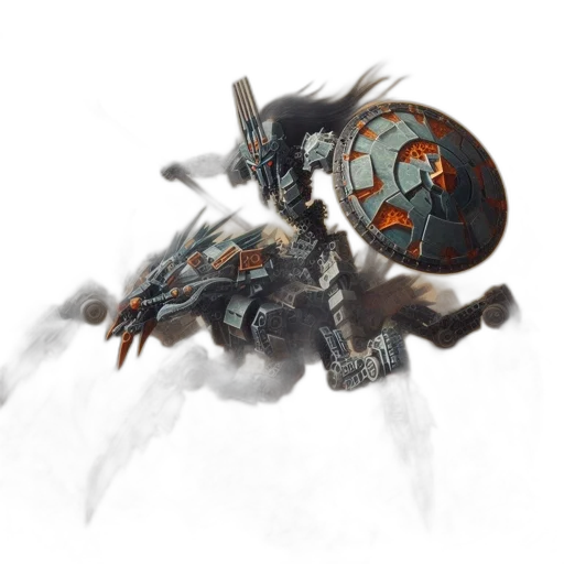 robot, weapon, dragon, sword, concept art, fantasy art, 3d render, watercolor transparent PNG cut-out