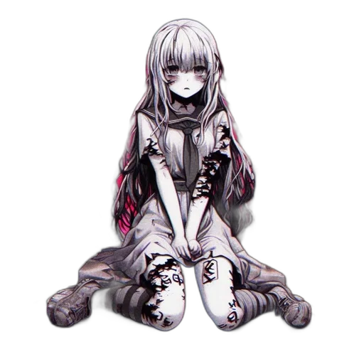 robot, dress, creature, jacket, pixel art, concept art, cyberpunk, anime transparent PNG cut-out
