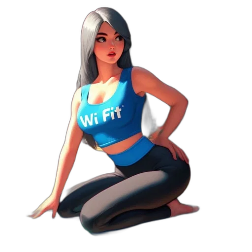 robot, dress, concept art, 3d render, pixel art, fantasy art, blue, female transparent PNG cut-out