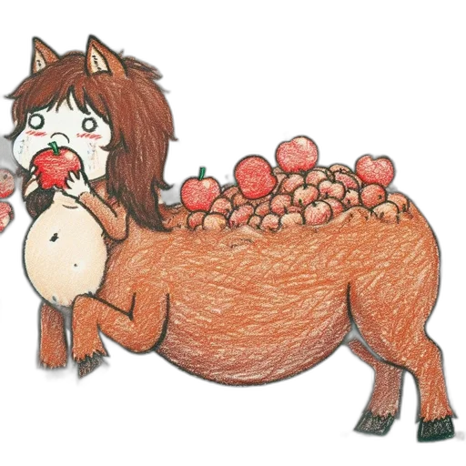 food, animal, creature, concept art, watercolor, fantasy art, pixel art, anthropomorphic transparent PNG cut-out