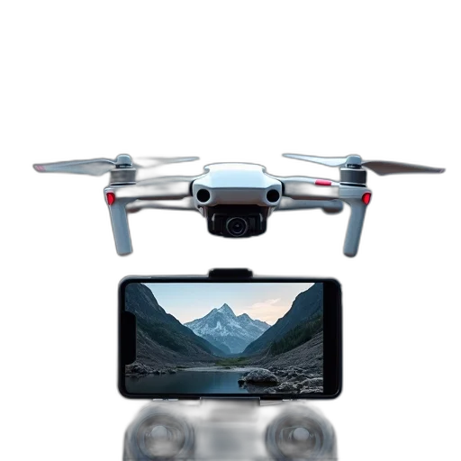 weapon, 3d render, white, drone, red, accents, camera, attached transparent PNG cut-out