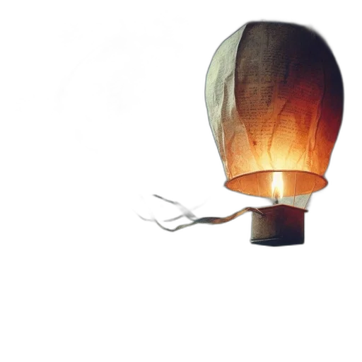 umbrella, 3d render, photorealistic, earth tones, hot, air, balloon, handwritten transparent PNG cut-out