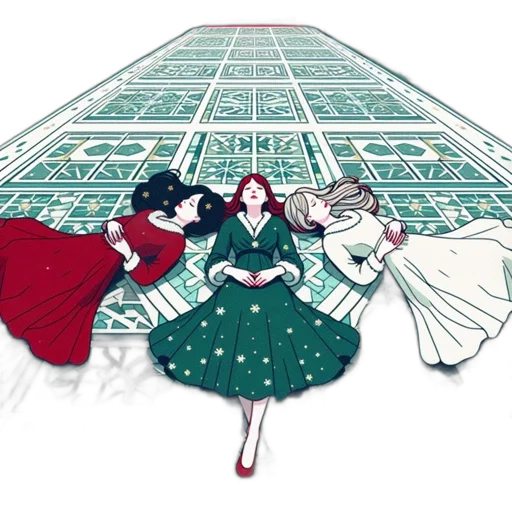 dress, umbrella, concept art, anime, comic book art, pixel art, city street, snow transparent PNG cut-out