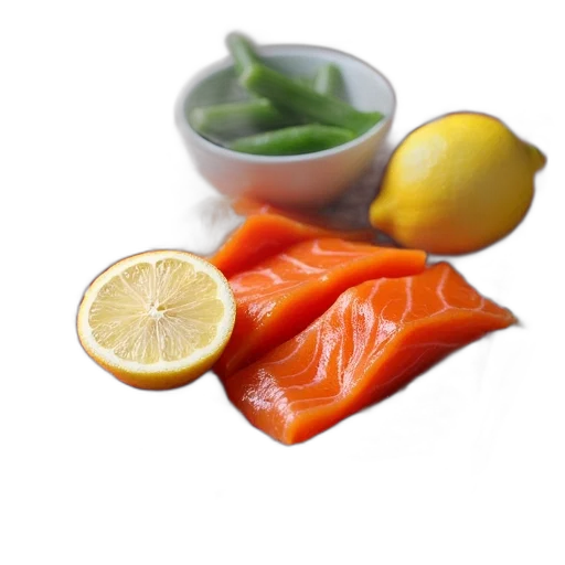 food, photorealistic, 3d render, neon, wooden, tray, red, white transparent PNG cut-out