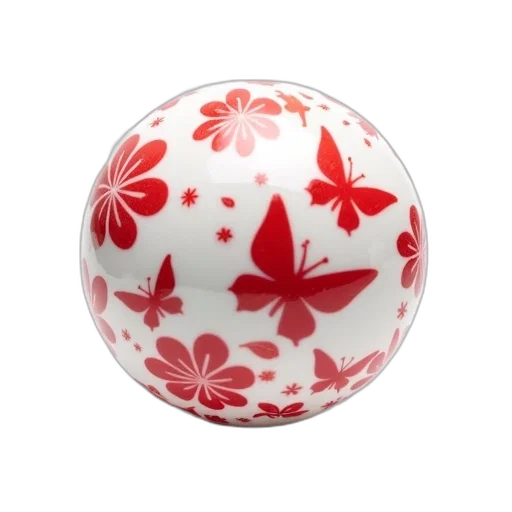 umbrella, jewelry, flower, 3d render, photorealistic, red, white, ball transparent PNG cut-out