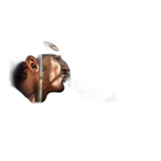 face, mask, hat, crown, photorealistic, concept art, 3d render, pixel art transparent PNG cut-out