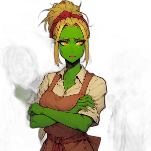 staff, mask, concept art, fantasy art, pixel art, comic book art, green, neon transparent PNG cut-out
