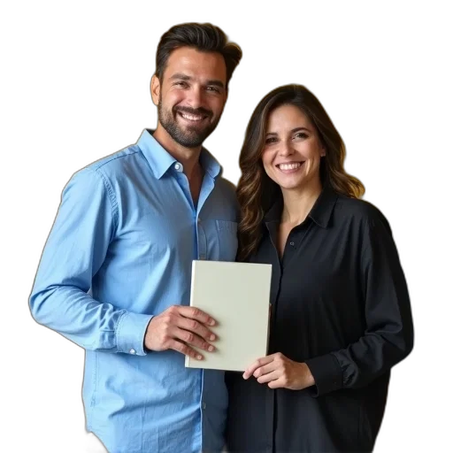 staff, jacket, furniture, jewelry, photorealistic, man, woman, standing transparent PNG cut-out