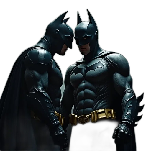 comic book art, concept art, fantasy art, photorealistic, dark, batman, bat, man transparent PNG cut-out
