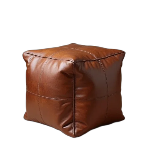 furniture, jacket, crown, hat, 3d render, earth tones, faux, leather transparent PNG cut-out