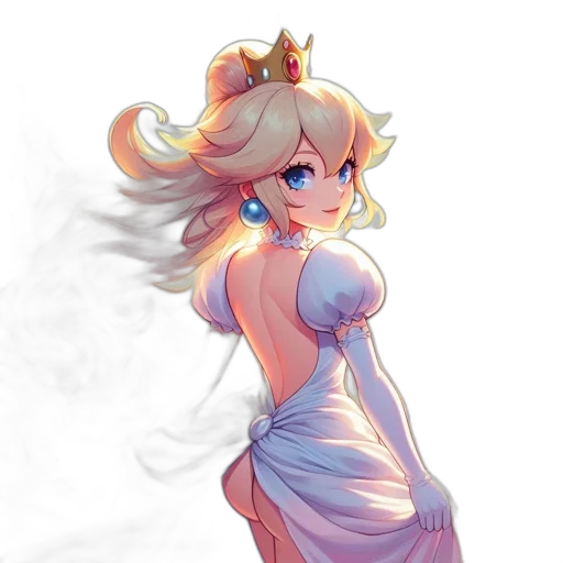 dress, crown, staff, anime, pixel art, concept art, fantasy art, fire transparent PNG cut-out