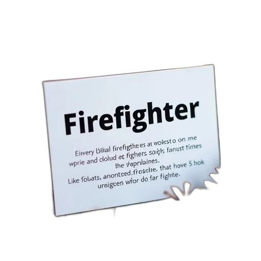 staff, fire, white, card, word, firefighter, bold, black transparent PNG cut-out